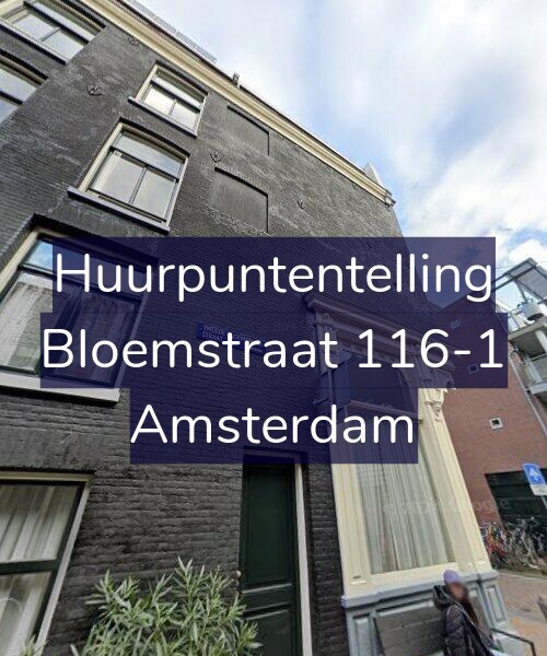 Foto gevel Huurpuntentelling voor Bloemstraat 116-1, Amsterdam