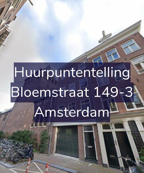 Foto gevel Huurpuntentelling voor Bloemstraat 149-3, Amsterdam