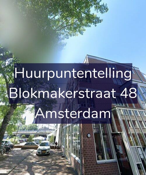Foto gevel Huurpuntentelling voor Blokmakerstraat 48, Amsterdam