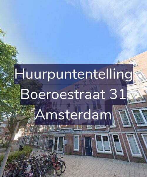 Foto gevel Huurpuntentelling voor Boeroestraat 31, Amsterdam