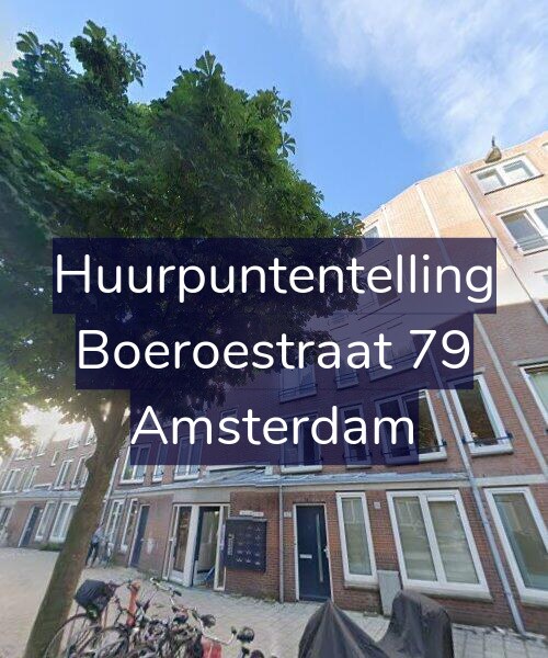 Foto gevel Huurpuntentelling voor Boeroestraat 79, Amsterdam