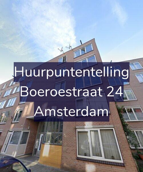 Foto gevel Huurpuntentelling voor Boeroestraat 24, Amsterdam