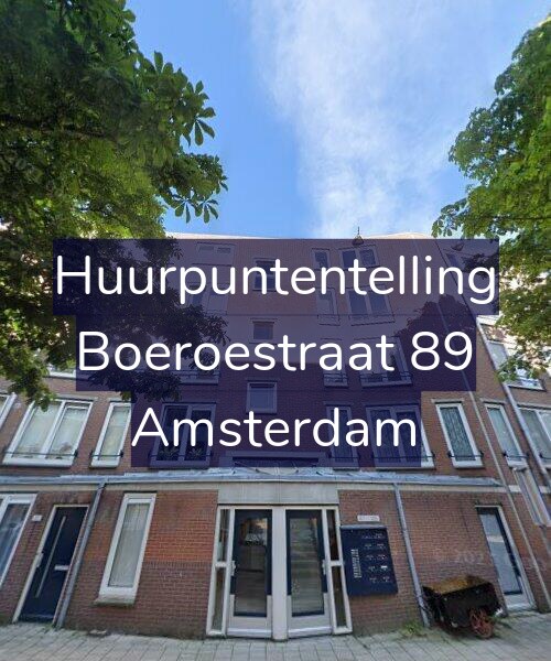 Foto gevel Huurpuntentelling voor Boeroestraat 89, Amsterdam