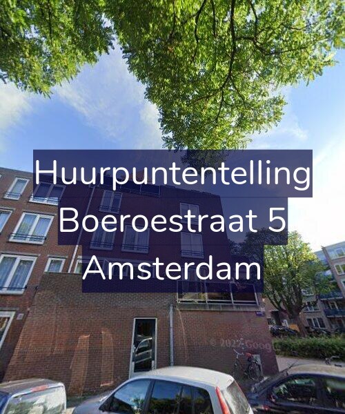Foto gevel Huurpuntentelling voor Boeroestraat 5, Amsterdam
