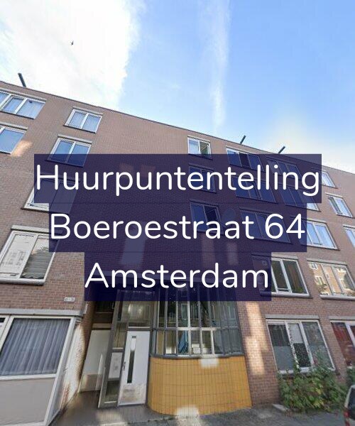 Foto gevel Huurpuntentelling voor Boeroestraat 64, Amsterdam