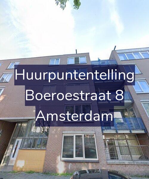 Foto gevel Huurpuntentelling voor Boeroestraat 8, Amsterdam