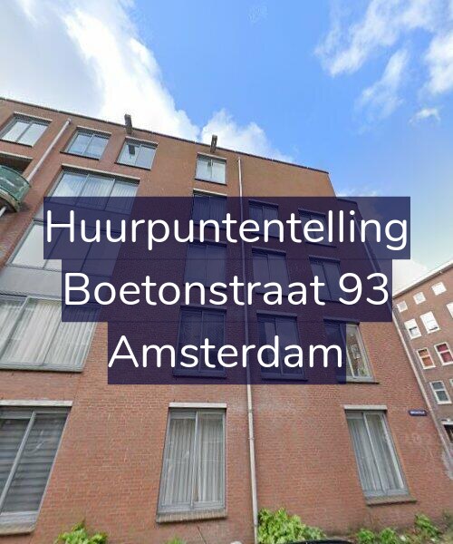 Foto gevel Huurpuntentelling voor Boetonstraat 93, Amsterdam
