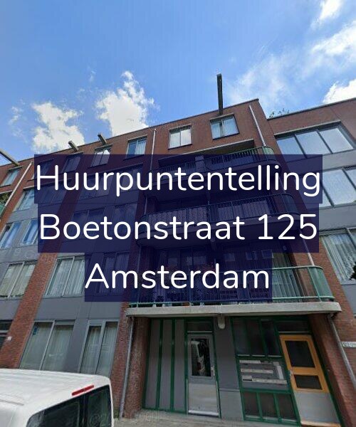 Foto gevel Huurpuntentelling voor Boetonstraat 125, Amsterdam