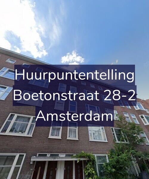 Foto gevel Huurpuntentelling voor Boetonstraat 28-2, Amsterdam