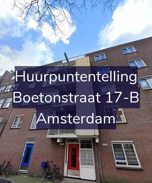 Foto gevel Huurpuntentelling voor Boetonstraat 17-B, Amsterdam