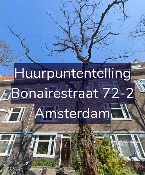 Foto gevel Huurpuntentelling voor Bonairestraat 72-2, Amsterdam