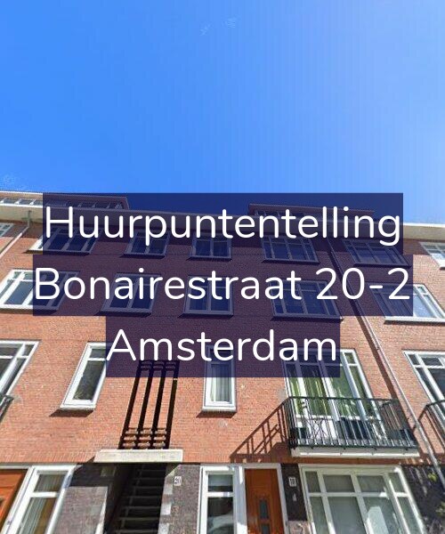 Foto gevel Huurpuntentelling voor Bonairestraat 20-2, Amsterdam