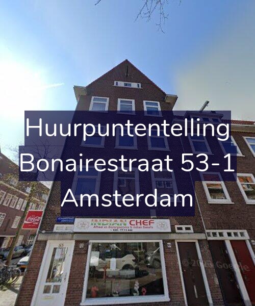 Foto gevel Huurpuntentelling voor Bonairestraat 53-1, Amsterdam