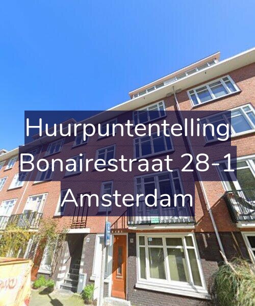 Foto gevel Huurpuntentelling voor Bonairestraat 28-1, Amsterdam