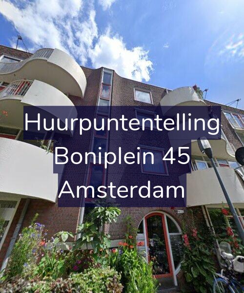 Foto gevel Huurpuntentelling voor Boniplein 45, Amsterdam