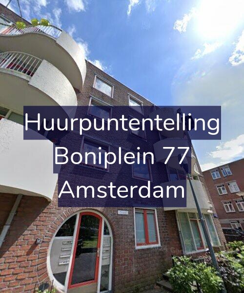 Foto gevel Huurpuntentelling voor Boniplein 77, Amsterdam