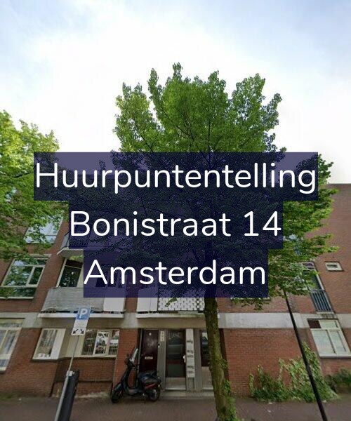 Foto gevel Huurpuntentelling voor Bonistraat 14, Amsterdam