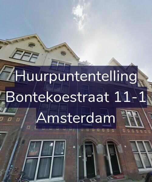 Foto gevel Huurpuntentelling voor Bontekoestraat 11-1, Amsterdam