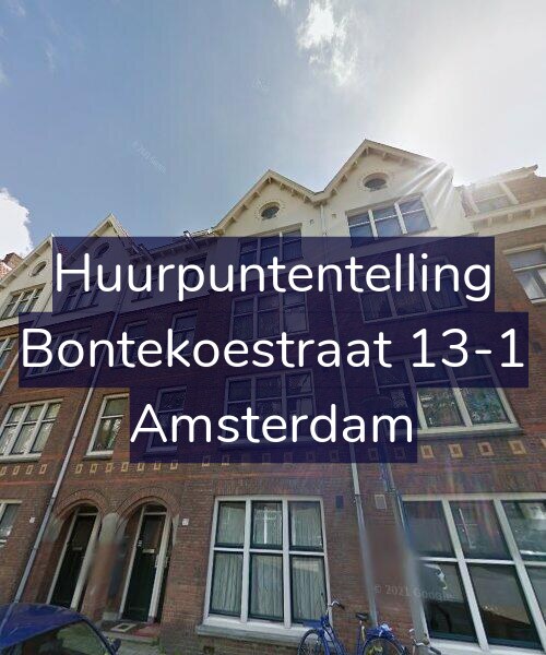 Foto gevel Huurpuntentelling voor Bontekoestraat 13-1, Amsterdam