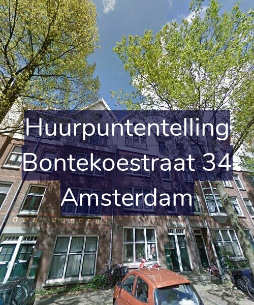 Foto gevel Huurpuntentelling voor Bontekoestraat 34, Amsterdam