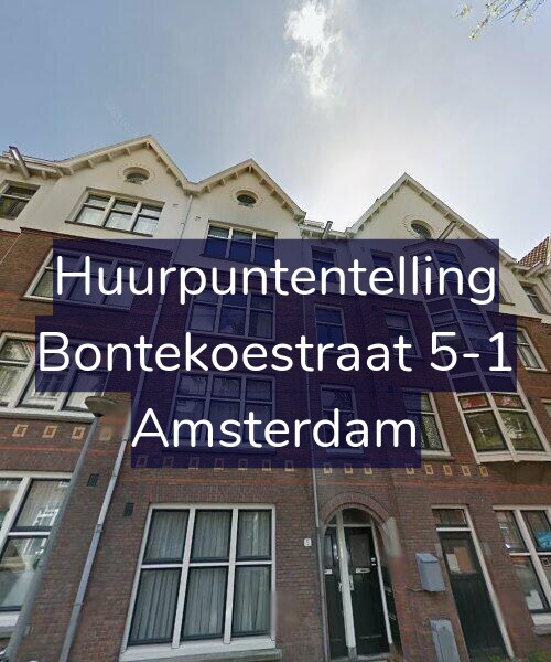 Foto gevel Huurpuntentelling voor Bontekoestraat 5-1, Amsterdam