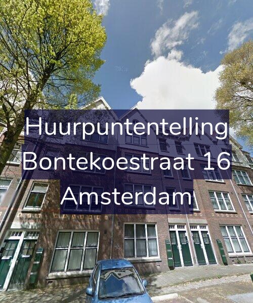 Foto gevel Huurpuntentelling voor Bontekoestraat 16, Amsterdam