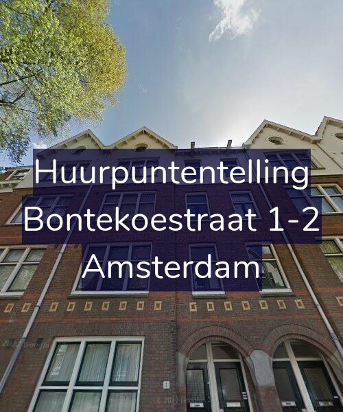 Foto gevel Huurpuntentelling voor Bontekoestraat 1-2, Amsterdam