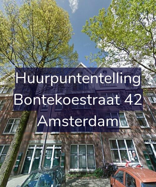 Foto gevel Huurpuntentelling voor Bontekoestraat 42, Amsterdam