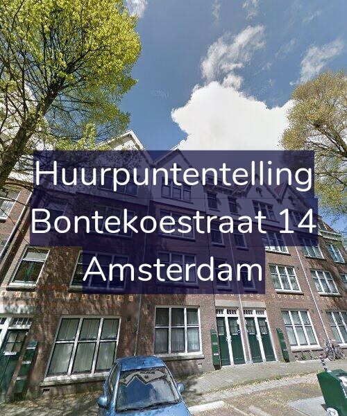 Foto gevel Huurpuntentelling voor Bontekoestraat 14, Amsterdam