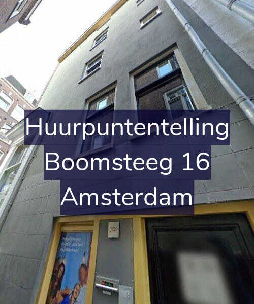 Foto gevel Huurpuntentelling voor Boomsteeg 16, Amsterdam