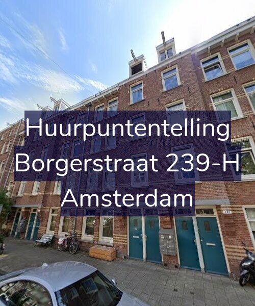 Foto gevel Huurpuntentelling voor Borgerstraat 239-H, Amsterdam