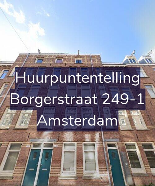 Foto gevel Huurpuntentelling voor Borgerstraat 249-1, Amsterdam