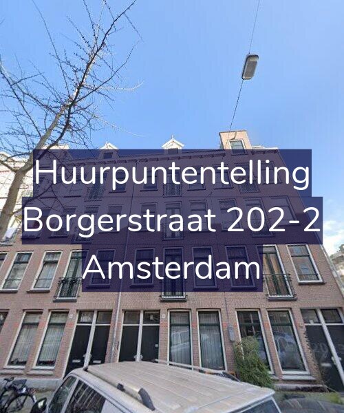 Foto gevel Huurpuntentelling voor Borgerstraat 202-2, Amsterdam