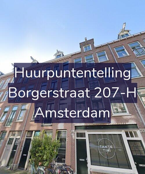 Foto gevel Huurpuntentelling voor Borgerstraat 207-H, Amsterdam