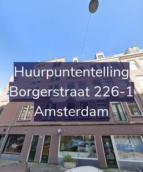Foto gevel Huurpuntentelling voor Borgerstraat 226-1, Amsterdam