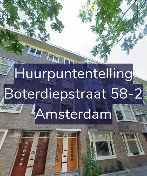 Foto gevel Huurpuntentelling voor Boterdiepstraat 58-2, Amsterdam