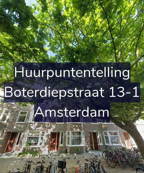 Foto gevel Huurpuntentelling voor Boterdiepstraat 13-1, Amsterdam