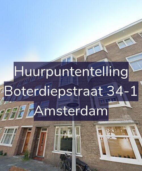 Foto gevel Huurpuntentelling voor Boterdiepstraat 34-1, Amsterdam
