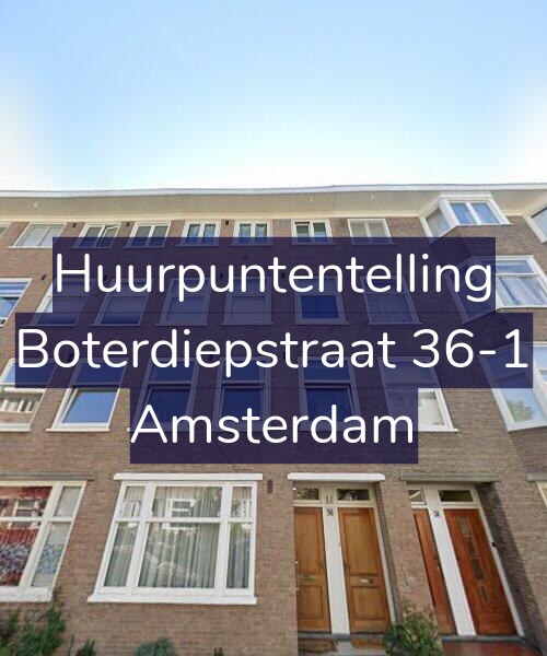 Foto gevel Huurpuntentelling voor Boterdiepstraat 36-1, Amsterdam