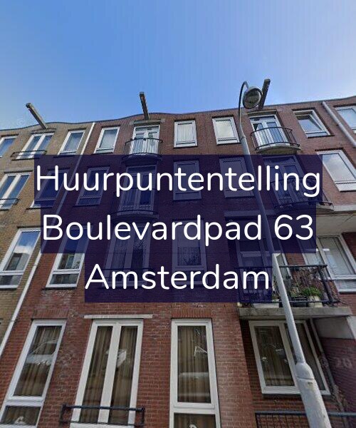 Foto gevel Huurpuntentelling voor Boulevardpad 63, Amsterdam