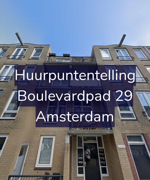Foto gevel Huurpuntentelling voor Boulevardpad 29, Amsterdam
