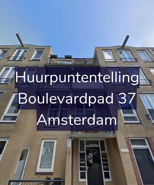 Foto gevel Huurpuntentelling voor Boulevardpad 37, Amsterdam