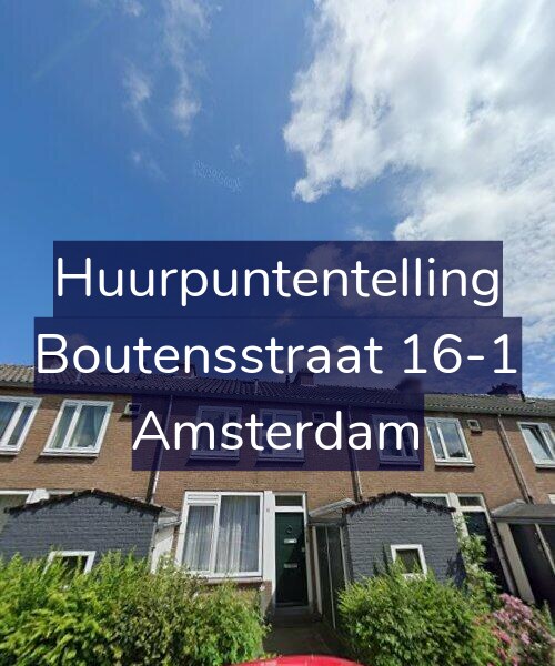 Foto gevel Huurpuntentelling voor Boutensstraat 16-1, Amsterdam