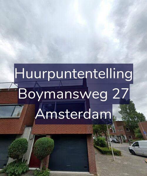 Foto gevel Huurpuntentelling voor Boymansweg 27, Amsterdam