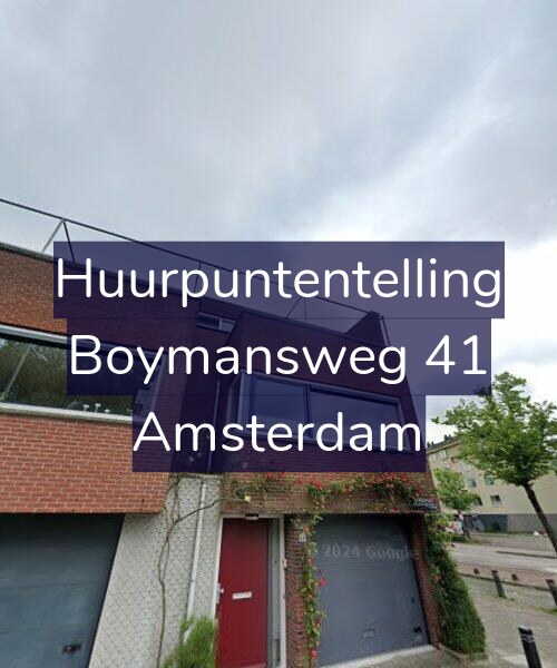 Foto gevel Huurpuntentelling voor Boymansweg 41, Amsterdam