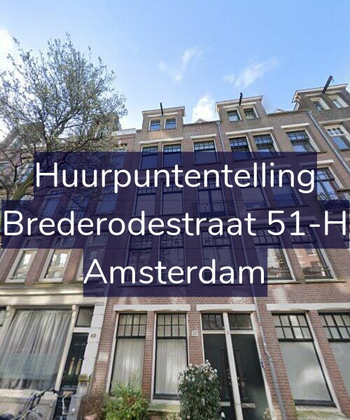 Foto gevel Huurpuntentelling voor Brederodestraat 51-H, Amsterdam