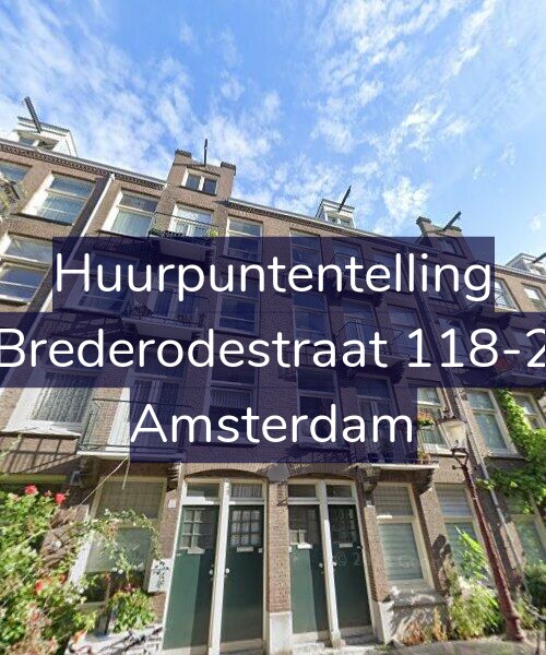 Foto gevel Huurpuntentelling voor Brederodestraat 118-2, Amsterdam