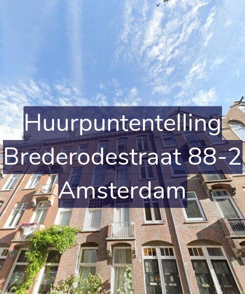 Foto gevel Huurpuntentelling voor Brederodestraat 88-2, Amsterdam