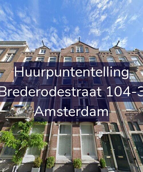 Foto gevel Huurpuntentelling voor Brederodestraat 104-3, Amsterdam