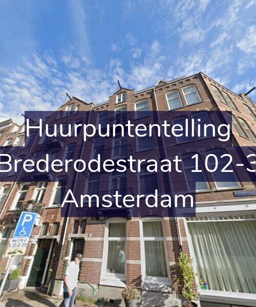 Foto gevel Huurpuntentelling voor Brederodestraat 102-3, Amsterdam